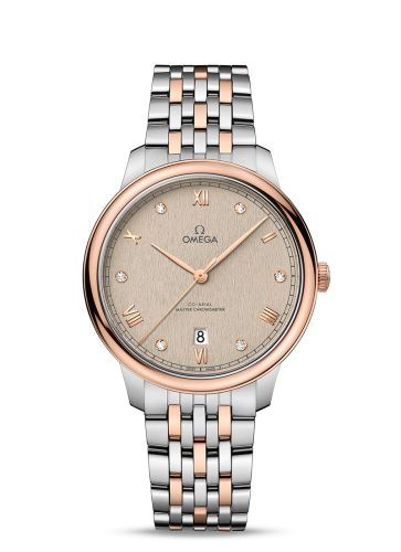 Omega De Ville Master Chronometer Stainless Steel - Sedna Gold / Beige - Diamond / Bracelet